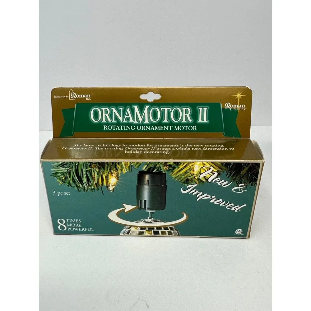 Lot of 2 / 3pc Ornamotor II Rotating Ornament Motors 8x More Powerful Christmas